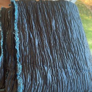 Fabric 2 yards Crinkle Taffeta/ Gray Blue/ Beautiful/Y2K